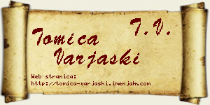Tomica Varjaški vizit kartica